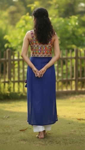 Parrot Women's Indo-Western Fusion Set 4