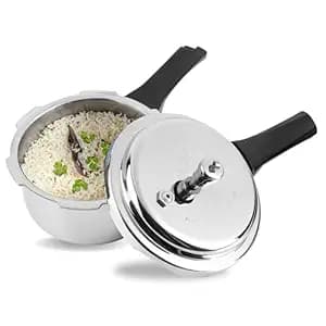 Vinod Platinum Triply Stainless Steel Outer Lid Pressure Cooker - 3 Litre | ISI Certified | Induction & Gas Stove Compatible | Durable & Safe Pressure Cooker | Silver | 2 Year Warranty