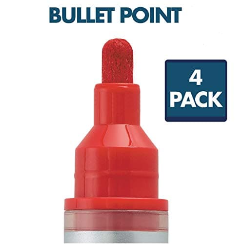 Quartet Glass Board Dry-Erase Whiteboard Markers, Bullet Tip, Assorted Ink Colours, Glass Board Markers with Easy to Erase Ink, School & Office Stationery, Pack of 4 (Multicolour) 4