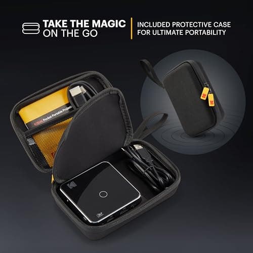 Kodak Ultra Mini Rechargeable Pocket Projector – DLP Pico Black Projector 100” Display, HDMI/USB/Micro SD, Built-in Speaker & Carrying Case 2