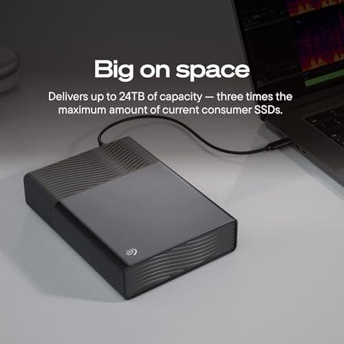 Seagate One Touch 8TB External Hard Drive Desktop HDD - USB-C, for Windows and Mac, with 3 yr Data Rescue Recovery Services, (STNB8000400) 5