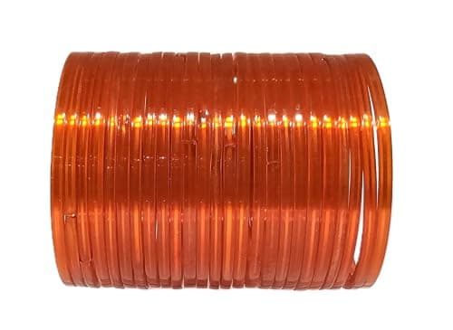 Tanush Women’s Plain Glass Bangle Set Traditional Bangles Chudi Set For Daily Wear Party And Festive Use (Pack Of 24) (Orange, 2.4)