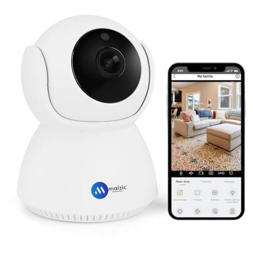 Maizic Smarthome Black Mini Fox 360° 3MP Full HD Smart Wi-Fi Security Camera, Wireless Indoor CCTV | AI Person Detection | 2-Way Audio | Motion Detection | Color Night Vision CCTV (Tycoon Pro 5 MP)