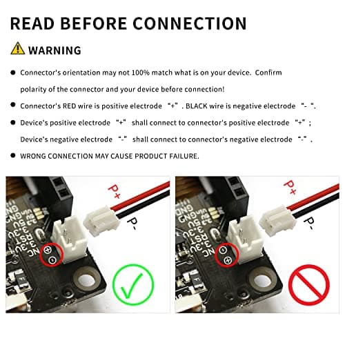 EEMB Lithium Polymer Battery 3.7V 1800mAh 103450 Lipo Rechargeable Battery Pack with 2 Wires JST 2.0mm Connector for Speaker and Wireless Device- Confirm Device & Connector Polarity Before Purchase 4