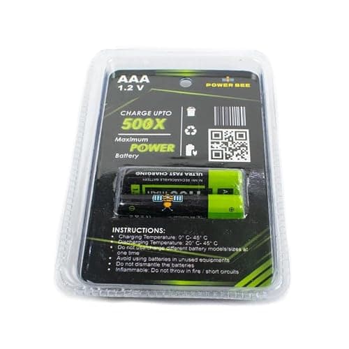 Power-BEE Buttontop AAA 1.2v 1100mAh Rechargeable (Ni-Mh) Powerful Battery (Pack of 2), Ideal for Trimmer, Remote, Toys, Clock,Camara, Torch 3