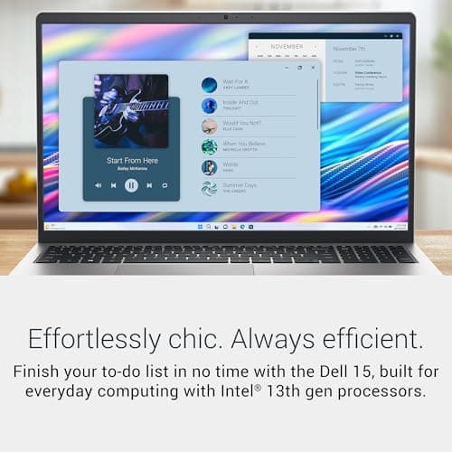 Dell 15 Laptop DC15250-15.6-inch FHD 120Hz Display, 13th Gen Intel Core i7-1355U, 16GB DDR4 RAM, 512GB SSD, Intel UHD Graphics, Windows 11 Home, Onsite Service - Platinum Silver 2