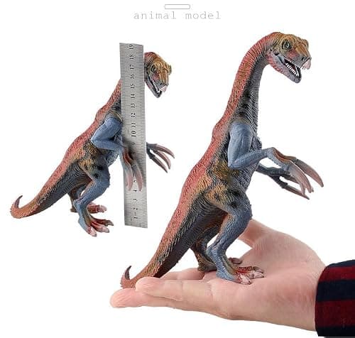 Blue Aura Therizinosaurus Dinosaur Toy with Movable Mouth Big Size 20 X 18.5CM for Boys & Girls Dinosaur Action Figures Vinyl Plastic | Blue Red Long Nail Dino 3