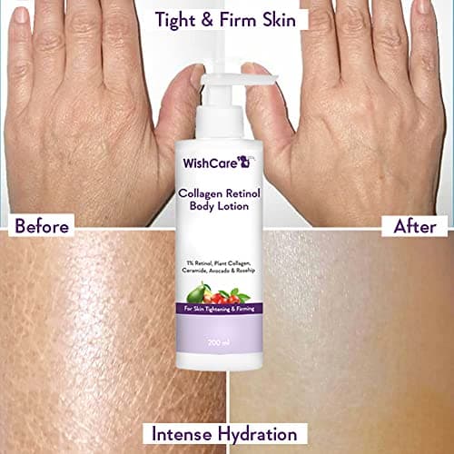 WishCare Collagen 1% Retinol Body Lotion - For Skin Tightening & Firming - With Niacinamide, Ceramide, Rosehip & Avocado - For Men & Women - 200 Ml 4