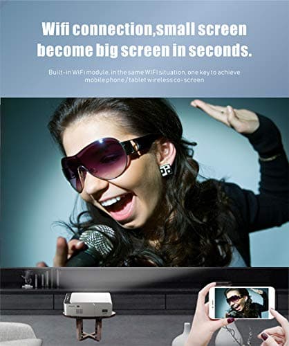 Zync T6 Android10 Smart Home Cinema Wi-Fi BT 4k & 3D Portable Outdoor Projector Built-in Streaming Netflix,Prime,Hotstar,1GB Ram,8ROM,7000lm,1Speaker3W, 1920 * 1080P,Support AV,HDMI,USB(Sliver) 5