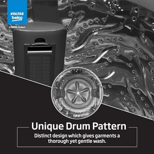 Voltas Beko, Top Load 7 Kg 5 Star Eco Wash/Monsoon Dry Fully-Automatic Washing Machine (WTL70, Water Reuse, Side Waterfall, Mansoon Dry, Dark Grey) 3