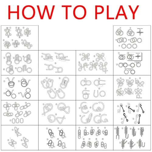 Famous Quality Mind Challenging Game - Brain Teasers Metal Wire Puzzle - Assorted Metal Puzzle for Gifts, Party Favors, Prizes, Disentanglement Puzzle Unlock Interlock Toys- Easter Theme 5