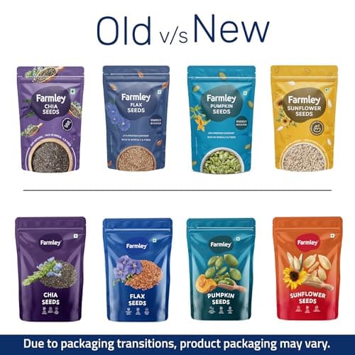 Farmley Edible Seeds Combo 800 g | Chia Seed + Sunflower Seed + Pumpkin Seed I Superfood Mix for Healthy Eating | Rich in Protein & Fiber (200g, each) (Pack of 4) 2