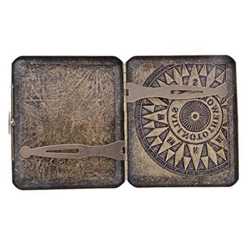 HEAVENGLOW Men's Cigarette Case Holder with Box for 20pcs Vintage Metal Cigarette Box O|| Cigar Boxes| Cigars | Tobacciana |Collectibles 5