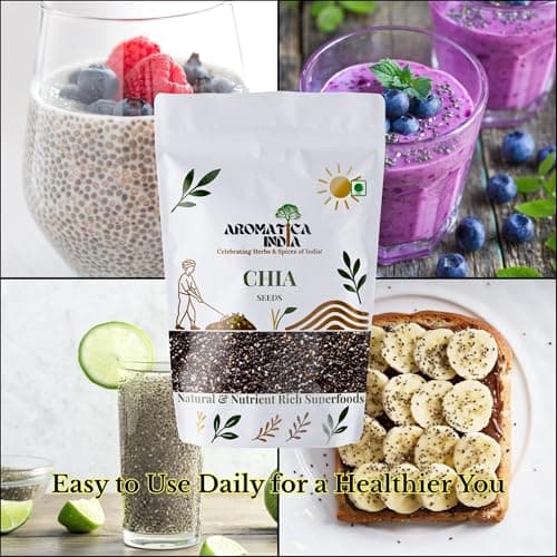 Aromatica India Organic Black Chia Seeds for Weight Loss Eating Drink Juice Hair Raw Pure 5kg 4