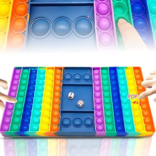 Chocozone Pop It Ludo Board Game for Kids Toys for 6 + Years Boys & Girls Family Games(29cm), Multicolor 5