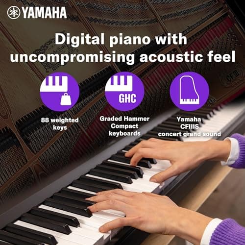 Yamaha P-145B Digital Piano – P-Series, 88 Keys, Black Finish, Weighted Keys, Compact Design, Expressive Sound, Ideal for Beginners & Intermediate Players 5