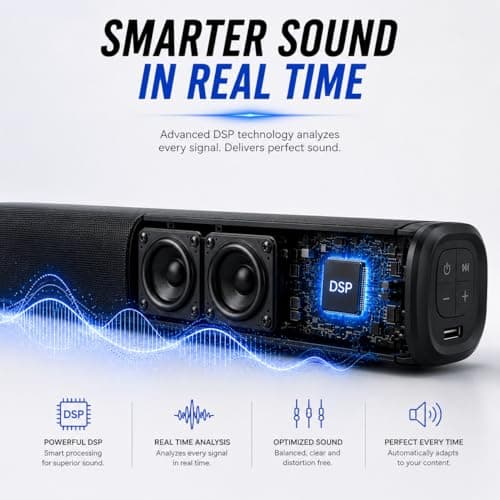 Blaupunkt SBW Chicago HT5.1 Soundbar with Wired Subwoofer & Satellites, Bluetooth, HDMI, Optical, USB, AUX, DSP Sound, Remote Control for Room Home Theater (Black) 3