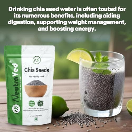 NeutraVed Chia Seeds 250g | Raw & Unpolished Superfood | High Fibre & Plant Protein | Rich in Omega-3 | Gluten-Free, Vegan-Friendly | Premium Edible Seeds for Weight Management 2