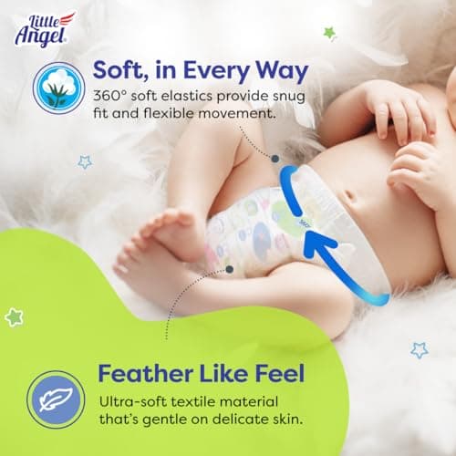 Little Angel Extra Dry Baby Pants Diaper, Medium (M) Size, 80 Count, Super Absorbent Core Up to 12 Hrs Protection & Wetness Indicator, Upto 5-11kg (40 count/pack, Pack of 2) 4
