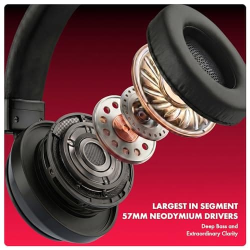 Circle Aura Magnus Wired Gaming Over Ear USB Headphones, RGB LED, 57mm Drivers, Virtual 7.1 Surround Sound, 2.2 Meter Cable, Flexible mic, Soft Leather Headband, Memory Foam Cushioning (Black) 3