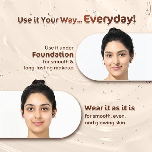 Mamaearth Glow Pore Blurring Primer with Vitamin C & Turmeric - 25 g| Enhances Skin’s Glow | Blurs Pores | Helps Makeup Last Long | Lightweight & Non-Greasy 5