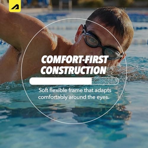 Boldfit Swimming Goggles for Men & Women with Adjustable Strap, Air Tight, for Adults - Classic Black 3