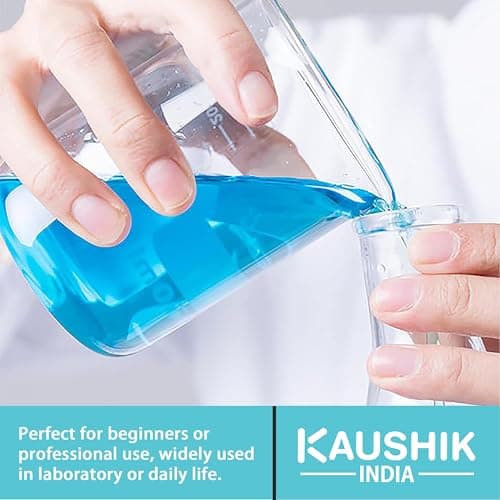 KAUSHIK INDIA Borosilicate Glass 3.3 Measuring Beaker 1000ml Pack of 1 with Printed Graduation Scientific Glassware for Laboratories, Classrooms Educations or Home Use 4