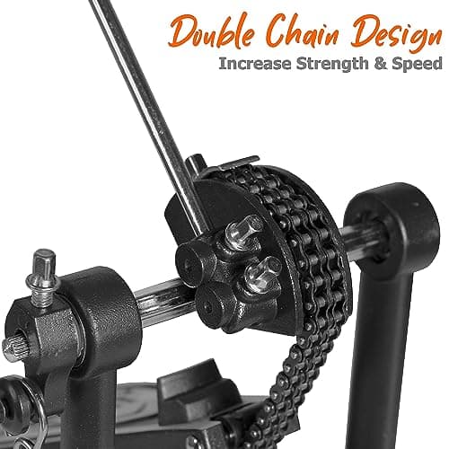 Softline Pro SP51 Iron Cobra Single Bass Drum Pedal Double Chain Drive Kick Pedal with Power Glide Cam, Adjustable Spring Tension & Beater Angle Heavy Duty Drum Pedal for Acoustic & Electronic Drums 4