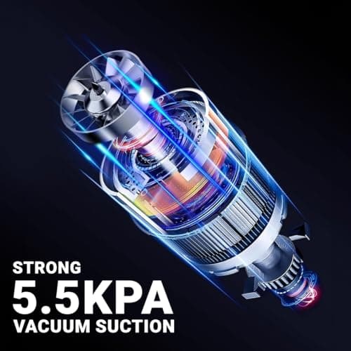 Inalsa Car Vacuum Cleaner Wireless,Car Cleaning Accessories,Strong 5.5KPA Suction Power,HEPA Filtration,USB Rechargeable,2-in-1 Wet & Dry Cordless Portable Vacuum Cleaner(Free Carry Bag) Carworx CL 3