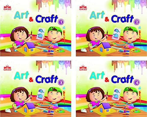 GIKSO Combo of Art and Craft Class 1, 2, 3 and 4 for Kids Age 4-10 Years Old | Set of 4 Activity Books