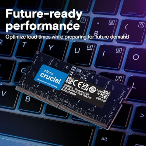 Crucial RAM 8GB DDR5 4800MHz CL40 Laptop Memory CT8G48C40S5 5
