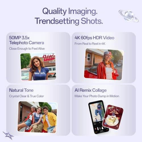 Oppo Reno16 5G (Starry White, 8GB, 256GB) | 3D Design | 50MP 3.5X Telephoto Camera | 4K 60fps HDR Video | AI Remix Collage | Snapdragon 7 Gen 4 | 6700mAh 80W SUPERVOOC | ColorOS 16 | IP69K 4