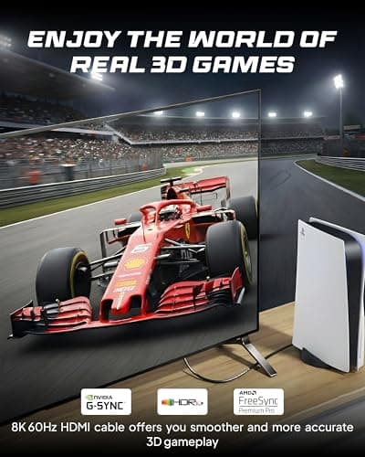 Fedus 1 Meter Certified Premium 8K High-Speed Hdmi Cable (8K60Hz & 4K120Hz Nylon Braided Hdmi Cables Cord 2.1,48Gbps Hdcp 2.2 & 2.3,Hdr 10 Ethernet,Earc,Compatible With Laptop,Pc,Monitor,Tv-Black 5