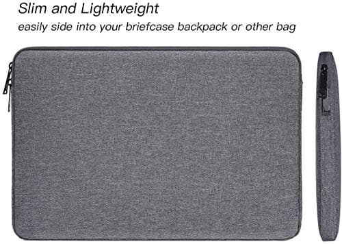 Dynotrek Grade 11.6 Laptop Tablet Sleeve/Case/Cover/Bag with Charger Pouch Compatible for Most Surface Pro 9 8 7/Laptop Go 2 3, MacBook Air 11/12, 11-12 Inch HP Asus Samsung Chromebook -Denim Grey 2