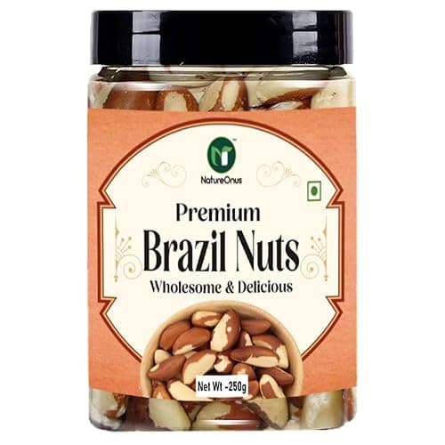 NatureOnus Premium Jumbo Brazil Nut 250gms | Premium Grade Brazil Nuts for a Nutritious Delight | Dry Fruits | Whole Natural Brazil Nut are loaded with high selenium contents
