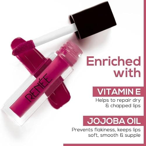 RENEE Stay Forever Matte Liquid Lipstick Combo | Transfer & Smudge-Proof | Long Lasting | Infused with Vitamin E & Jojoba Oil | Perfect for Gifting, Wedding & Special Occasions | Travel Pack of 10 4