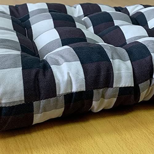 ATOOTFUSION Premium Queen Size Cotton Quilt Mattress | Lightweight Comfort, Medium Firmness | Foldable Reversible Cotton Bedding | White and Black Checkered Design (72X60 Inches) 5