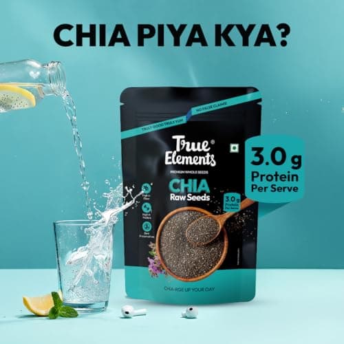 True Elements Chia Seeds 250g - Healthy Raw Seeds | Clean Chia Seeds for Eating | Healthy Snacks | Calcium and Protein Rich Seeds 3
