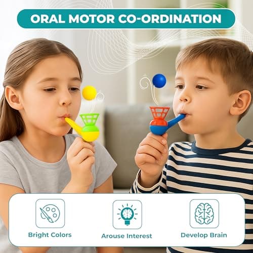 Ratna's Magic Blow Pipe Set of 2 Floating Ball Creative Magic Blowing Ball Toy Party Game for Kids & Adults 2