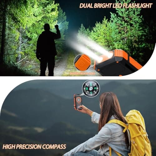 LRSA Solar Power Bank 40000mAh, 25W Wireless Quick Charge, 3 Ports, Solar Powered, for Smartphones 5
