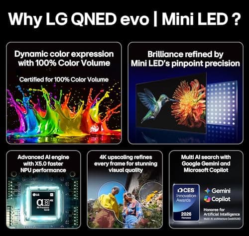 LG 189 cms (75 inches) QNED82 AI Series 4K Ultra HD Smart webOS IPS QNED Mini LED TV 75QNED82BLA 2