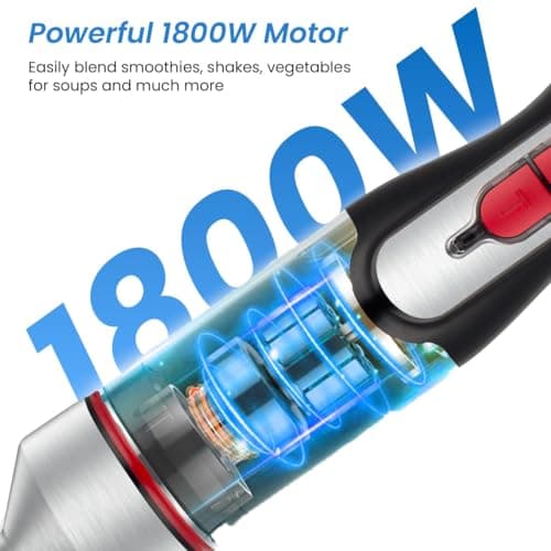 INALSA Nutri Blender with Hand Blender Attachment|1800W DC Motor|20 Speed Control + Turbo Speed|Chopping, Whisking,Frothing & 2Ready To Go Bottles|SS Blades & Rod|2 Yr Warranty|1800 Blend N Go 3