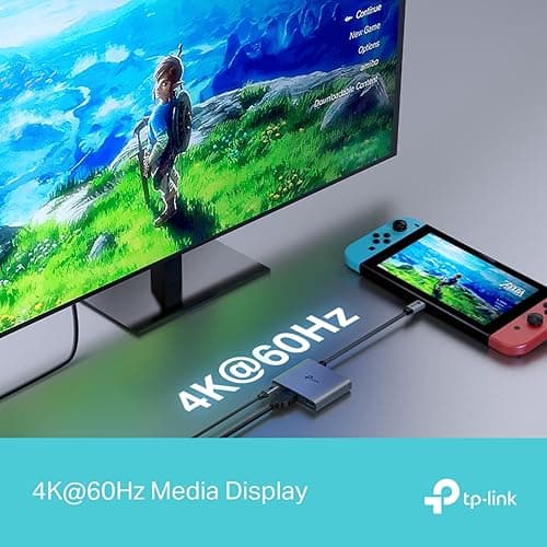 TP-Link UH3020C USB Type-C 3 in 1 Hub, USB 3.0, 5Gbps Data Transfer, USB A, HDMI 4K@60Hz, 100W PD 3.0 Fast Charging, Expand Connections, Self-Storage, Braided Cable, Plug&Play, Easy to use 5