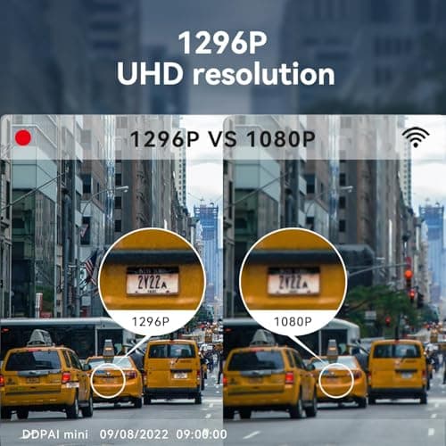 DDPAI Dash Cam for Car, 2K Resolution, with 3MP Camera | Emergency Accident Lock | Wi-Fi & App Control | Night Vision | 140° Wide Angle | Car Dashcam with G-Sensor | Built-in Super Capacitor 2