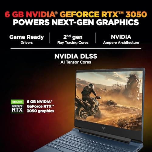 HP Smartchoice Victus, AMD Ryzen 7 7445HS, 6GB RTX 3050, 16GB DDR5(Upgradeable) 512GB SSD, 144Hz, 300 nits, 15.6''/39.6cm, Win 11, Office 24, Blue, 2.29kg, fb3134/20ax, Xbox Gamepass*, Gaming Laptop 4