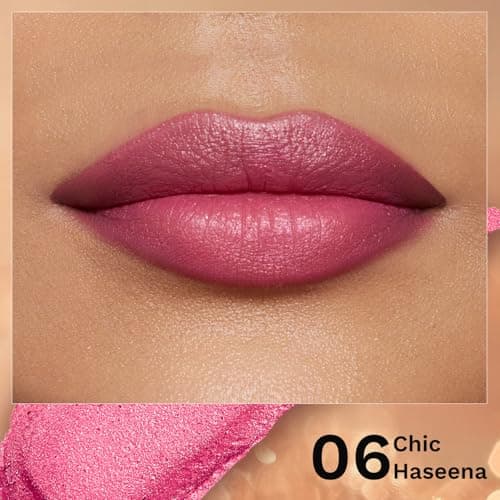Pilgrim Glitter Lipstick For Women 4.2gm | Dubai Luxe Lifestyle - Chic Haseena Shade | Lipstick Infused with Vitamin E & Olive Oil | Glitter Formula With Matte Finish | Non Drying | All Skin Types 2