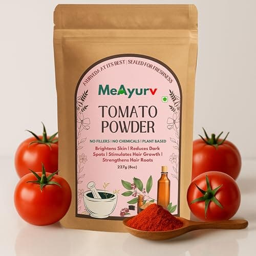 MeAyurv Organic Tomato Powder 100g – Pure Tomato Powder | Ayurvedic Culinary & Skin Use for Lycopene, Glow & Natural Flavor | Natural, Vegan, Chemical Free 2