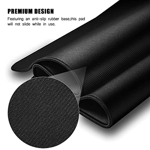 Vipamz® Extended Xxxl Gaming Mouse Pad - 36"x12"x0.12" Dimension - Portable with Extended XXL Size - Non-slip Rubber Base - Special Treated Textured Weave with Precision Control (black) 5