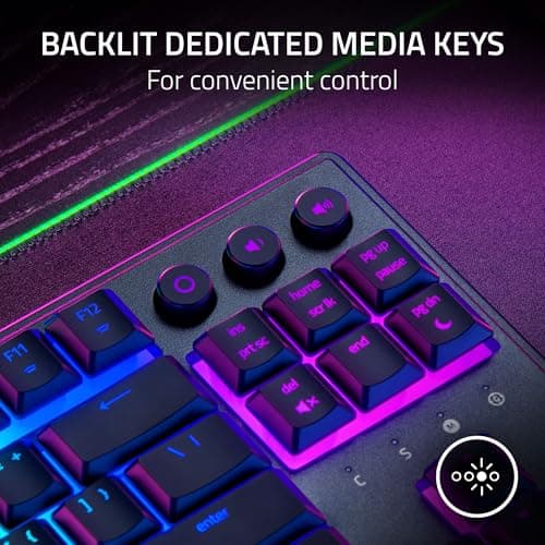 Razer Ornata V3 Tenkeyless - Low Profile Gaming Mechanical Membrane Wired Keyboard-Black-RZ03-04880100-R3M1 5