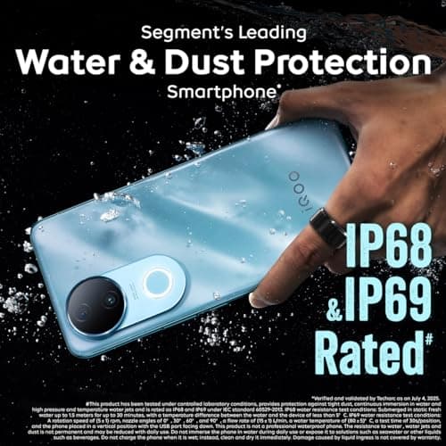 iQOO Z10R 5G (Aquamarine, 8GB RAM, 128GB Storage) | 32MP 4K Selfie Camera | Quad-Curved AMOLED Display | Dimensity 7400 Processor with 750K+ AnTuTu 5